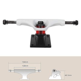 2pcs Truck Longboard Skateboard Truck 4-8 Inch Aluminum Alloy Longboard Truck Bridge White For Skateboard Accessory