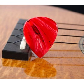 FoxiePicks Dell Arte FoxiePicks GP-3031 Catalin guitar pick-Fuscia Bloom 2024 - high gloss