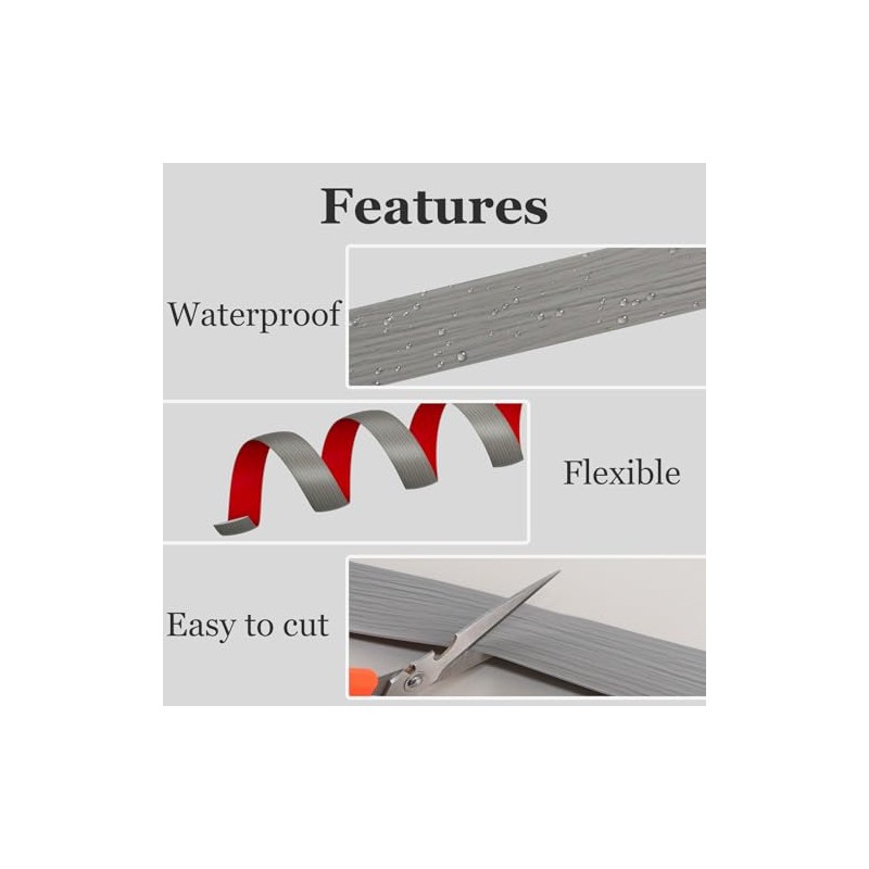 Floor Transition Strip - Self-Adhesive PVC Trim for Carpet to