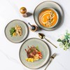 AmorArc Ceramic Dinner Plates Set of 6,10.5 Inch Handmade Reactive