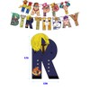 Hot-blooded Anime Theme Birthday Decorations,Party Supplies,includes banners, balloons, dinner plates,
