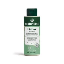 HERBATINT Shampoo DETOX - 260 ml, Shampoo Orgánico Detoxificante y Regenerador, Limpia y Libera el Cuero Cabelludo y el Cabello de Impurezas, Certificado Bio Cosmos Organic, 98% Ingredientes Naturales, Vegano.