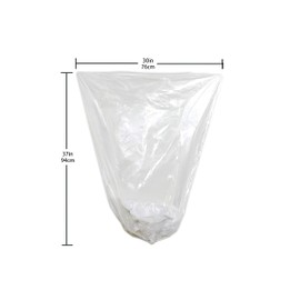 TYPLASTICS 20-30 Gallon Clear Trash Can Liners - 30" x 37" - High Density Garbage Bags - Case of 500 - Multipurpose for Office, Outdoor, Recycling, Industrial and Commercial