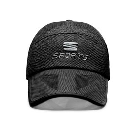 YAMEE Baseball Cap Unisex Summer Mesh Baseball Cap Men's Light Breathable Summer Hat Women's Sun Protection Sports Hat Men Adjustable Sun Hat Men Women Outdoor, black