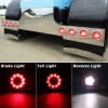 AUTOXBERT 2X 4inch Round Red White 16-LED Truck Trailer Brake