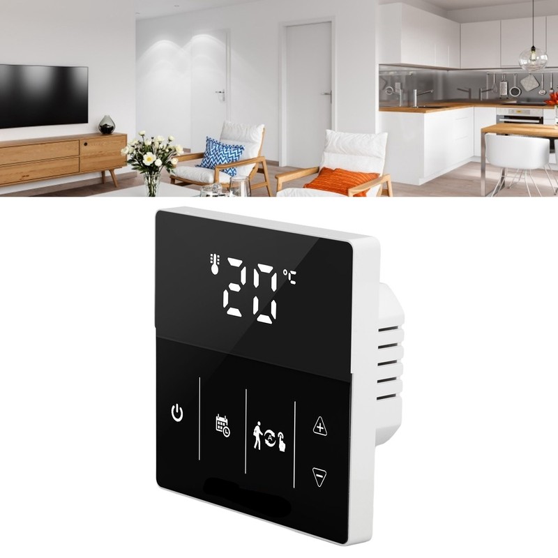 WIFI Thermostat Digital Display Smart Touch Screen Phone APP Voice