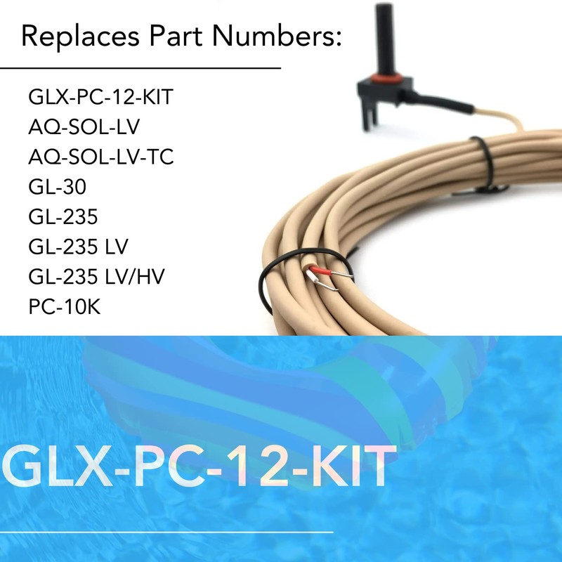 WMWUJ GLX-PC-12-KIT Pool Temperature Sensor Thermistor with 15 Feet Cable