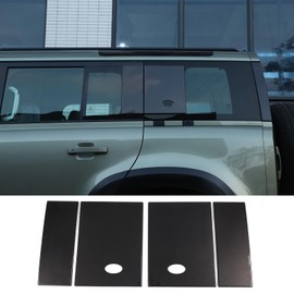 PIUGILH B Pillar Trim Door Molding Compatible with Land Rover Defender 110 130 2020-2025, Anti Scratch B C Pillar Window Panel Cover Trim, 4Pcs (Carbon Fiber Pattern)