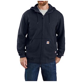 Carhartt Men's Flame-Resistant Force Loose Fit Midweight Full-Zip Sweatshirt, Navy, Medium
