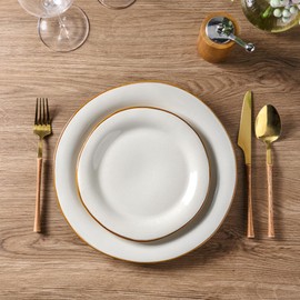 AmorArc Ceramic Dinnerware Sets,Handmade Reactive Glaze Plates and Bowls Sets,Highly Chip and Crack Resistant | Dishwasher & Microwave Safe Dishes Set,Service for 4 (12pc)