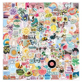 200Pcs Water Bottle Stickers for Kids, Cute Stickers for Water Bottles, Vinyl Waterproof Aesthetic Laptop Sticker Pack Classroom Prizes Skateboard for Kids Teens Girls Students