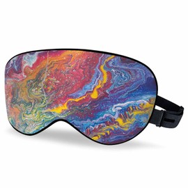 VNWOALU Vnwoalu Marbleized Effect Sleep Eye Mask Abstract Beautiful Natural Luxury Original Art Men Women Sleep Mask with Adjustable Strap Eye Cover Eye Shade for Travel, Nap,Meditation