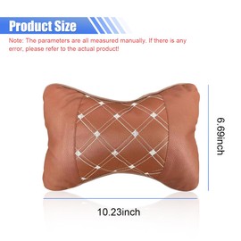 GAOLAOSY 2PCS Car Neck Pillow, Soft Comfortable Headrest Pillow with Adjustable Strap, Car Seat Head Rest Cushion Pad, Universal Automotive Interior Accessory for Driving Fatigue Relief (Brown)
