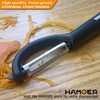 HAMOER Vegetable Citrus Lemon fruit Potato Peeler Zester Channel Knife