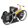 Bicycle Flip Clock Creative Automatic Flip Down Clock Desktop Stress