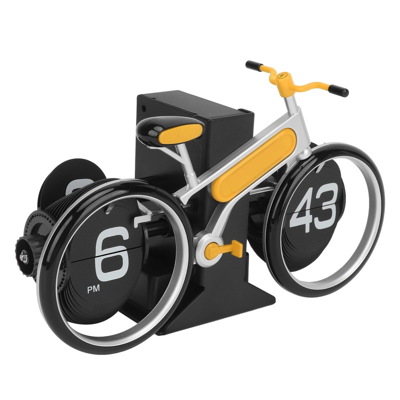 Bicycle Flip Clock Creative Automatic Flip Down Clock Desktop Stress
