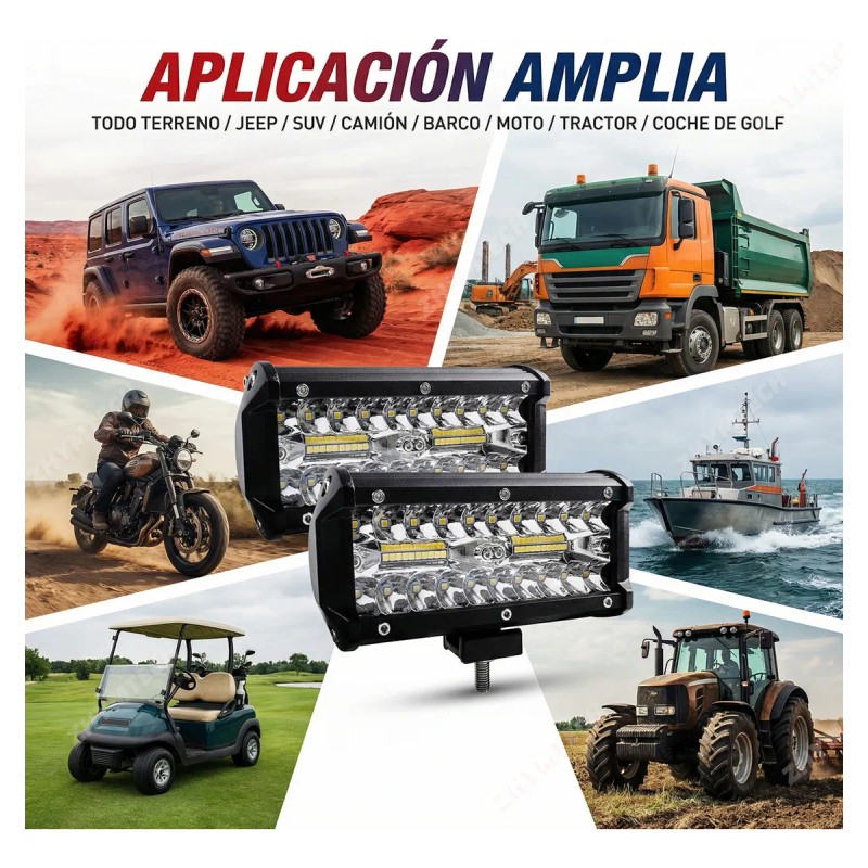 Par Barra De Luz Led Faros 40 Led 120w 7