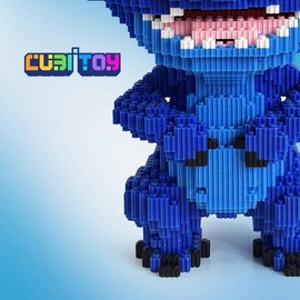 Cubi Special Deal Blue Alien (2590 PCS) 3D Micro Building Block Model