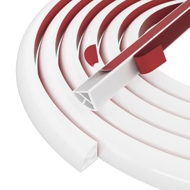Flexible Quarter Round Molding Bendable Molding Trim,Peel and Stick Silicone Rubber Edge Trim for Floor,Tub,Cabinet,Flexible Shoe Molding Around Curved Stairs,Columns and Wall-472” L x 0.6” W x 0.6” H
