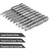 NAUIX Triangle Drill Bit Set (10pcs- 2" Long S2 Steel