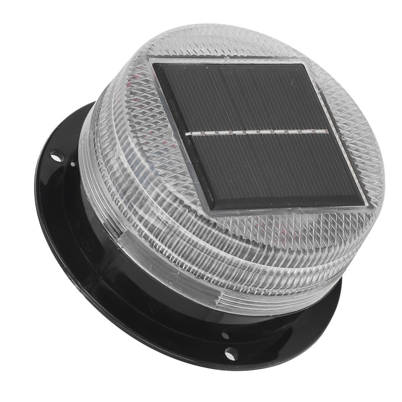 Solar Warning Light 6 LED Beads Red Blue Alternate Waterproof