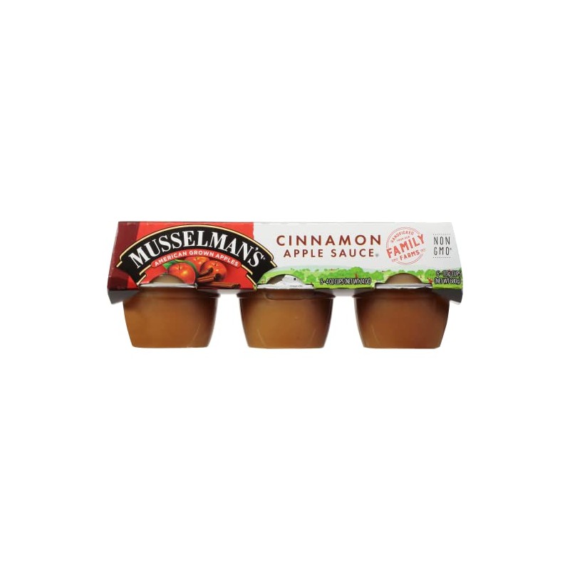 Musselman's Cinnamon Apple Sauce, 4 Ounce Cups, 6 Count (Pack