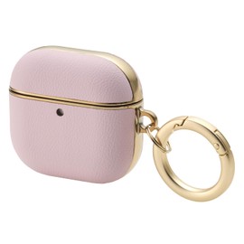 Elecom AVA-AP06PLMJPN AirPods Case 4th Generation with Active Noise Canceling Soft Leather Case &me Plating Line Dusty Pink