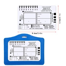 ECG 7 Step Ruler,ecg 7 step ruler,ecg pocket card,ecg card,ECG 7 Step Ruler for ECG/EKG Interpretation,Transparent EKG Calipers Measuring Tool,Easy-to-Carry ECG Ruler,Follow a 7 Step Plan.