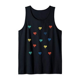 Colorful Hearts Pretty Awkward Tee Tank Top