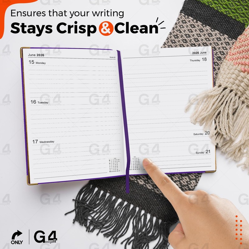G4GADGET 2026 A4 Diary Week to View – Purple |
