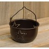 Mini Punched Star Colander Black Rustic Primitive Country Metal Kitchen