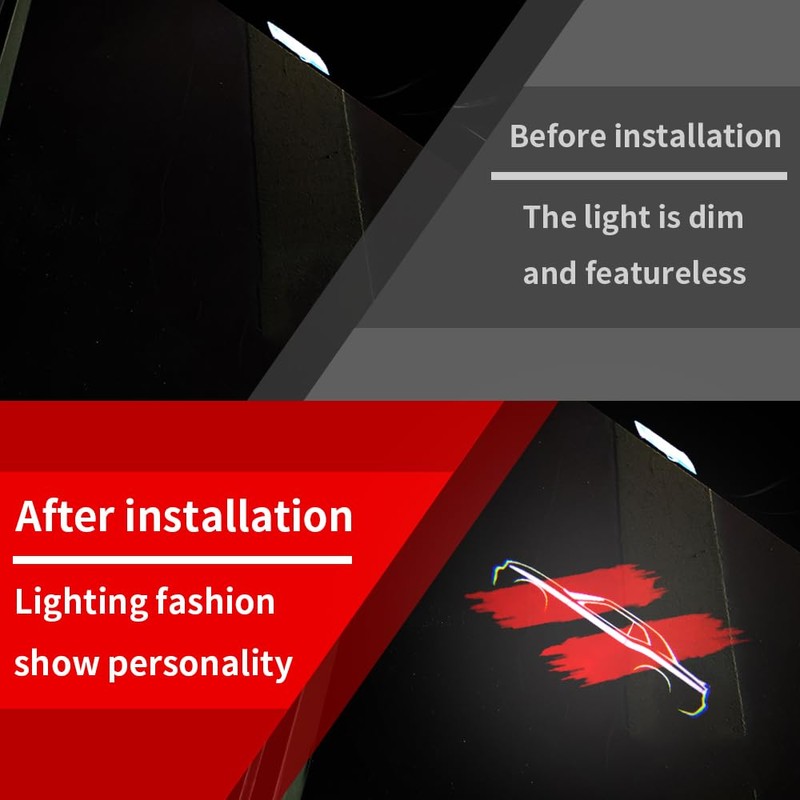2PCS Non-Fading Door Lights Logo Compatible for Challenger 2015-Present, LED