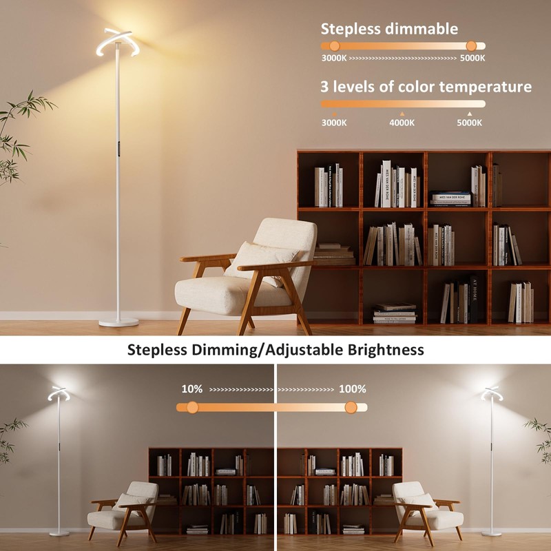 PreeOtti Floor Lamps for Living Room, 40W/2400LM LED Floor Lamp