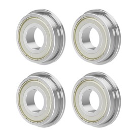 FOCMKEAS FR3ZZ 4PCS Flange Ball Bearing 3/16"×1/2"×0.2" Double Metal Shielded Flanged Bearing Chrome Steel ABEC-1(P0) Z2 Deep Groove Ball Bearing for Industrial Machine, Power Tools