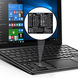 Synerlogic (5pcs) Windows PC Reference Keyboard Shortcut Sticker | Vinyl, No-Residue Adhesive Windows Shortcut Sticker for PC Laptop or Desktop | Shortcuts Cheat Sheet (Black/Large/5)