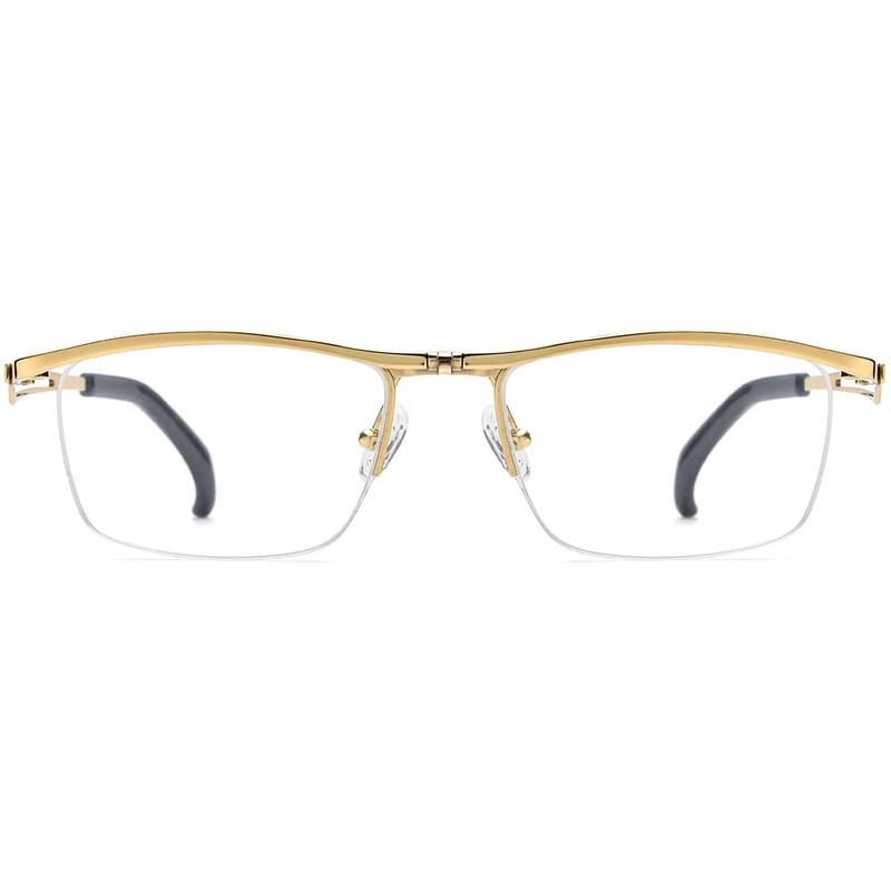 FONEX 180° Flip Titanium Glasses Frame for Men,Square Eyewear Optical