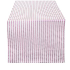 Fennco Styles Classic Striped Print Table Runner 16 x 36 Inch - Pink Table Linens for Banquets, Everyday Use, Family Gathering, Special Events and Home Décor