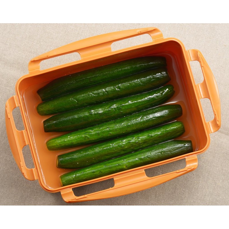 Yoshikawa SJ1910 Fermentation Shokudo Pickle Pot, Orange, 9.2 fl oz