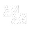 26 Valentines Heart Stickers - White Window Vinyl Static Cling