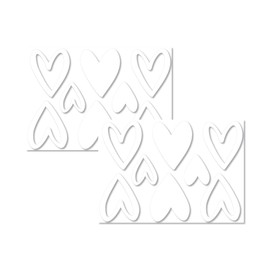 26 Valentines Heart Stickers - White Window Vinyl Static Cling decals - Valentine Decorations Window Display Dressing - Medium