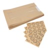 50PCS Bread Bag Kraft Paper Transparent Window Baked Food Packaging
