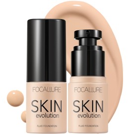 FOCALLURE - 2 en 1 Base de Maquillaje Total y Corrector, Skin Evolution                                                                               