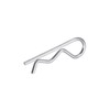 sourcing map 2x40mm Carbon Steel R Shaped Spring Cotter Clips