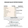 Organic Black Pepper Powder 500g- Strong Flavour, Non-GMO, No Additives