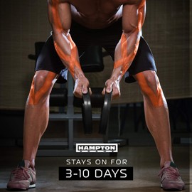 Hampton Adams | As Seen on Shark Tank | Elastic Kinesiology Tape (Bulk Roll) | 135ft Uncut | Supports & Protects Muscle Wrist Knee Shoulder Back Plantar Fasciitis | Waterproof Hypoallergenic (Orange)