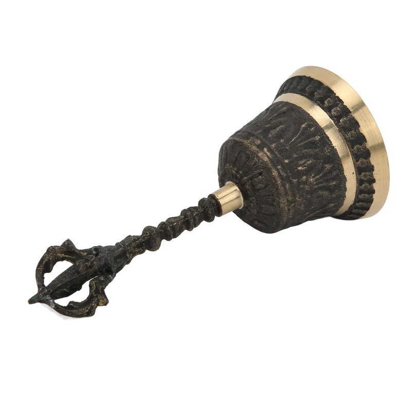 Rattle Retro Relief Hand Cranked Old Buddhist Meditation Bells Rattles