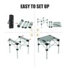 iClimb Lightweight Stable Alu. Folding Square Table Roll Up Top