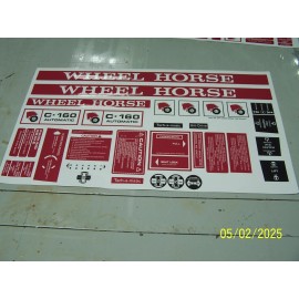 Wheel Horse C-160 Automatic Garden Tractor Complete Decal Set