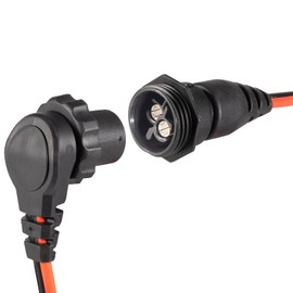 1865120 MKR-28 Freshwater and Saltwater Trolling Motor Plug and Receptacle Marine Battery Accessory Black