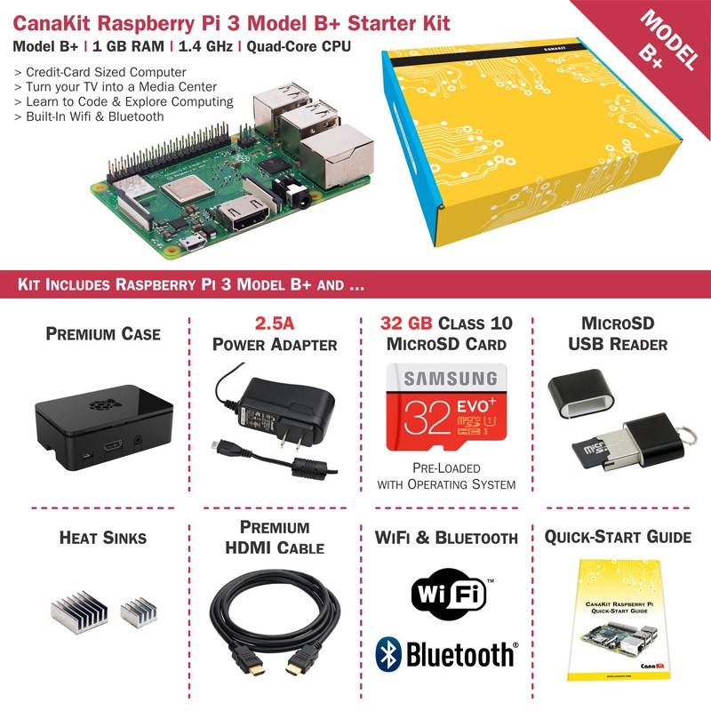 CanaKit Raspberry Pi 3 B+ (B Plus) Starter Kit (32